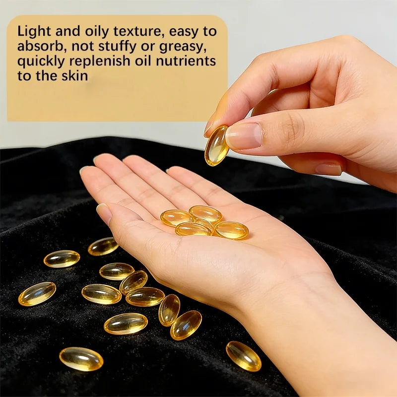 1 Bottle of 90 Capsules of Collagen Moisturizing Skin Care Essence, Containing Collagen to Nourish, Moisturize, and Brighten the Skin, Making It Smooth, Delicate, and Elastic Individually Packaged, a Must-Have Travel Item.