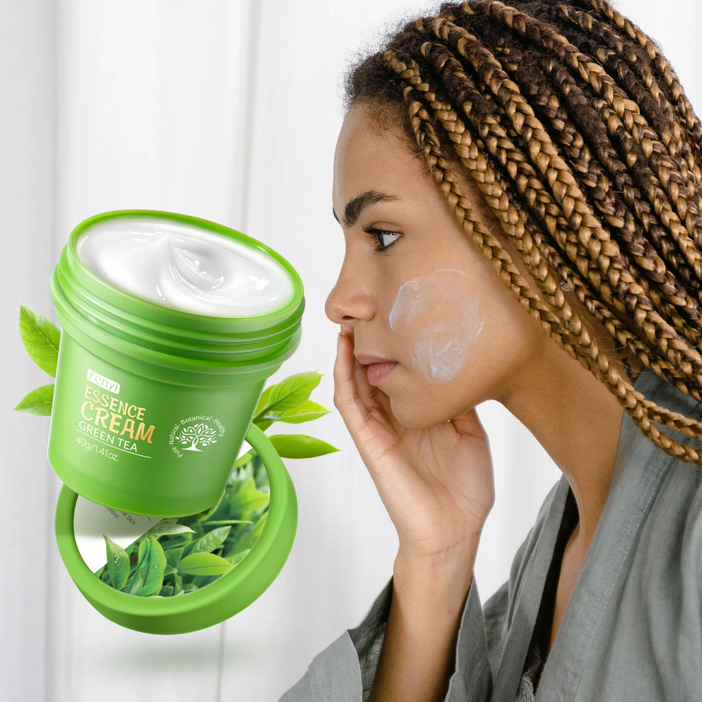 Facial Products Kit Sakura / Green Tea Face Cream Nourishing Skin Face Serum Smoothing Eye Cream Skincare Korean Cosmetic